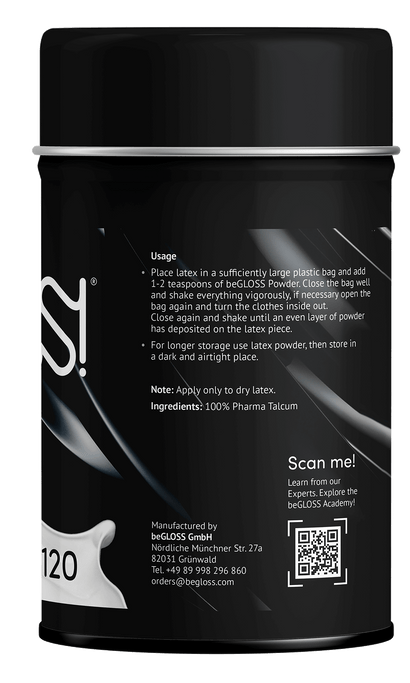 beGLOSS TALCUM POWDER - Latex Storage & Dressing Aid