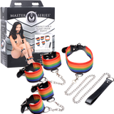 Kinky Pride Rainbow Bondage Set