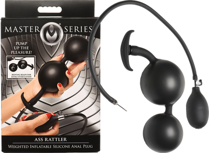 Ass Rattler Weighted Inflatable Silicone Anal Plug
