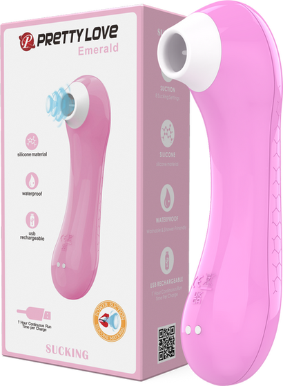 Rechargeable Sucking Emerald (Light Pink)