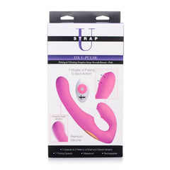 15X U-Pulse Strapless Strap-On w Remote Pink-4