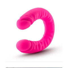 Ruse Silicone Slim 18in Hot Pink Double Dong-1