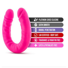 Ruse Silicone Slim 18in Hot Pink Double Dong-4