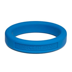 Classic Silicone Medium Stretch Penis Ring 44mm Blue-0