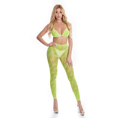 All About Leaf Bra Set Green-0