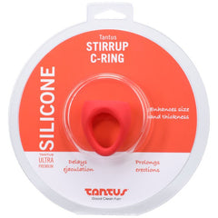 Stirrup Silicone Cock Ring Crimson-4