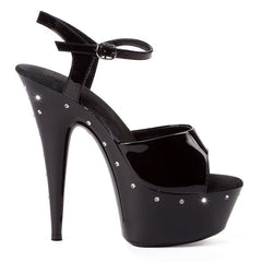 Rhinestone Platform Black 6in-1