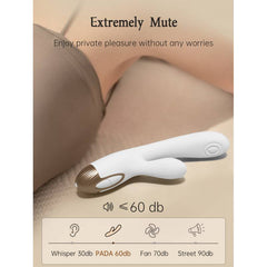 Pada Rabbit and G-Spot Pulsing Vibrator White-7