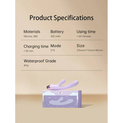 Pada Rabbit and G-Spot Pulsing Vibrator Purple-4