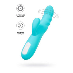 JOS Merry Swirl Rotating Shaft Rabbit Vibrator Blue-1