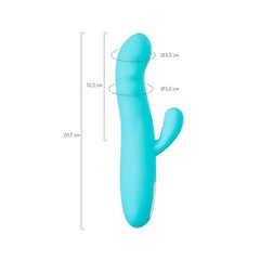 JOS Merry Swirl Rotating Shaft Rabbit Vibrator Blue-2