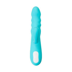 JOS Merry Swirl Rotating Shaft Rabbit Vibrator Blue-4