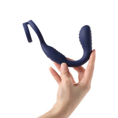 VibraDuo Vibrating Anal Probe and Perineum Stim with Cockring-4