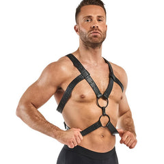 Rocco Bondage Harness Black-0