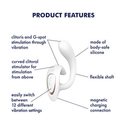 Satisfyer G for Goddess 1 Rabbit Vibrator White-4