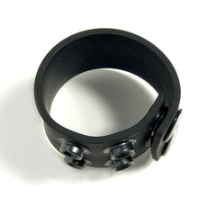 Boneyard 1.5in Silicone Ball Strap - 3 Snap - Black