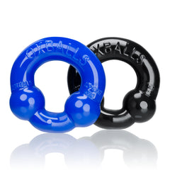 Ultraballs 2 Pack Cockring Black And Police Blue