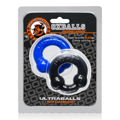 Ultraballs 2 Pack Cockring Black And Police Blue