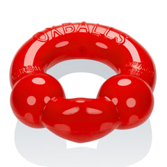 Ultraballs 2 Pack Cockring Steel And Red