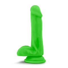 Neo Dual Density Cock With Balls 6 Inch Neon Green