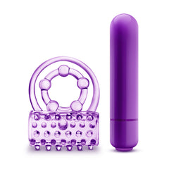 Play With Me The Player Vibrating Double Strap Cock Ring Purple