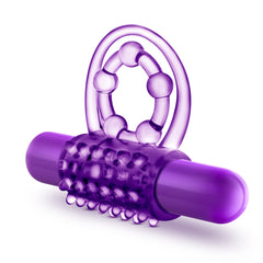 Play With Me The Player Vibrating Double Strap Cock Ring Purple