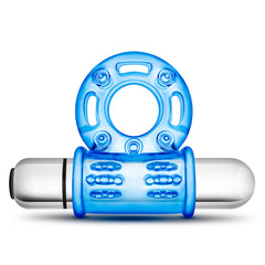 Stay Hard 10 Function Vibrating Bull Ring Blue