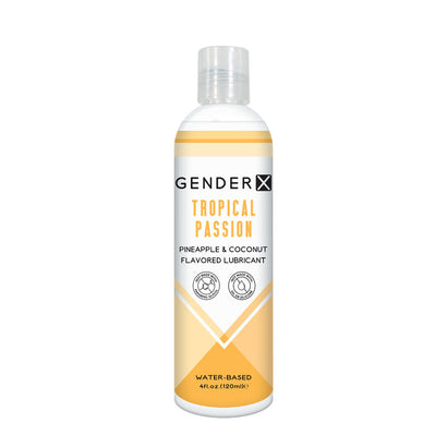 Gender X TROPICAL PASSION Flavoured Lube - 120 ml - Pineapple & Coconut Flavoured Water Based Lubricant - 120 ml Bottle-0