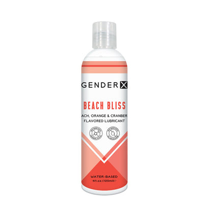 Gender X BEACH BLISS Flavoured Lube - 120 ml - Peach, Orange & Cranberry Flavoured Water Based Lubricant - 120 ml Bottle-0