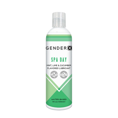 Gender X SPA DAY Flavoured Lube - 120 ml - Mint, Lime & Cucumber Flavoured Water Based Lubricant - 120 ml Bottle-0