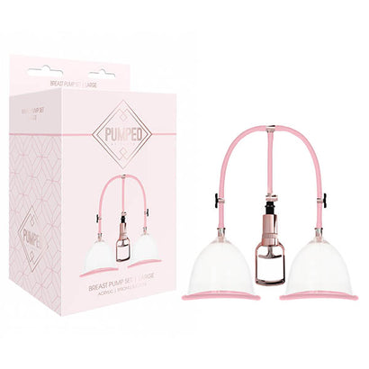 Pumped Breast Pump Set - Rose Pink Large Breast Pump Set