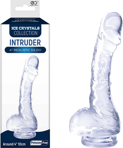 Intruder 4&quot; Realistic Dildo (clear)-0