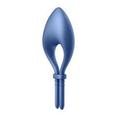 Bullseye Vibrating App Cock Ring Blue